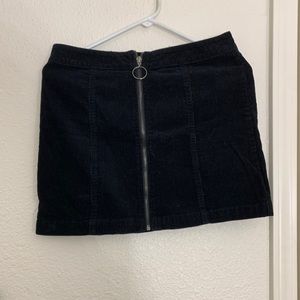 Black skirt , corduroy fabric